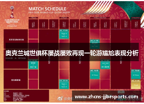 奥克兰城世俱杯屡战屡败再现一轮游尴尬表现分析